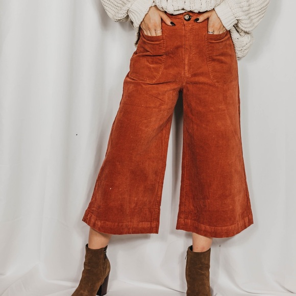 NEW // Delano Pocketed Corduroy Pants - Rust - Picture 2 of 5